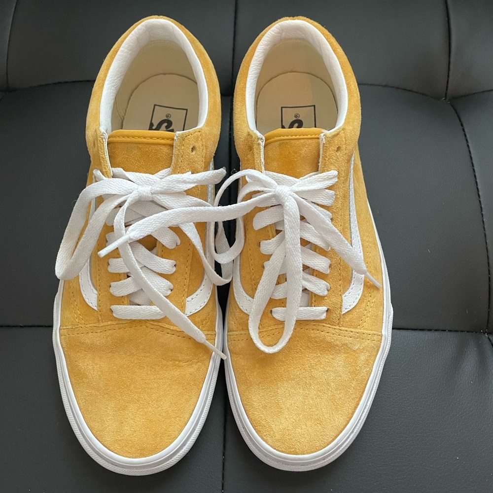 Vans Old Skool yellow suede kicks